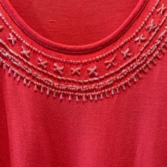 Chico’s Camisole/Tank With Beading Embellishment at Neck, Size 3 (16/18) - Picture 7 of 10